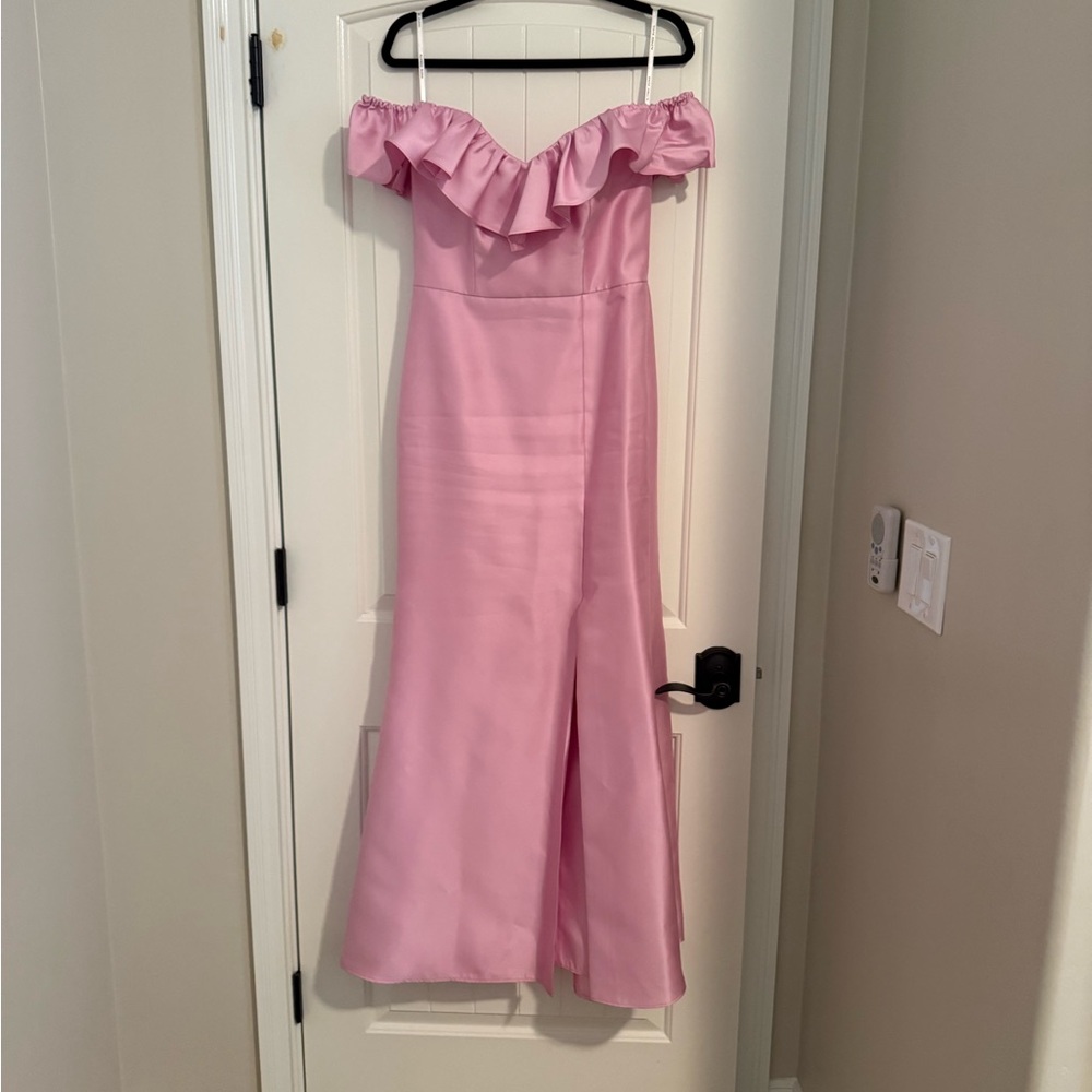 ALFRED SUNG Off-Shoulder Pink Dress - Picture 2 of 6